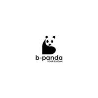 b Panda logo conception vecteur