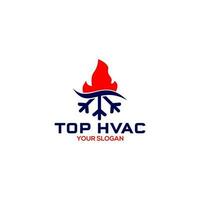 Haut HVAC logo conception vecteur