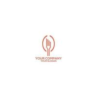 cuillère et fourchette restaurant logo conception vecteur