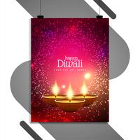 Abstrait Happy Diwali conception de modèle de flyer vecteur