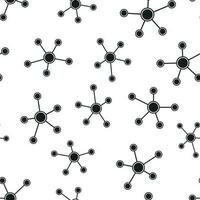 social réseau, molécule, ADN sans couture modèle Contexte. affaires plat vecteur illustration. molécule signe symbole modèle.