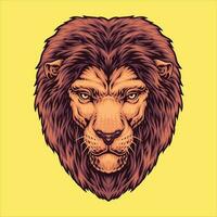 puissant Lion tête illustration vecteur