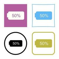 icône de vecteur de demi-batterie unique