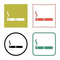 icône de vecteur de cigare allumé unique