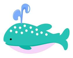 peu baleine. vecteur mignonne isolé illustration