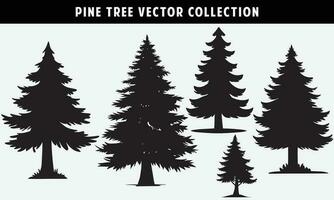 ensemble de pin des arbres silhouettes vecteur graphique pour conception