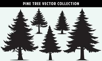 ensemble de pin des arbres silhouettes vecteur graphique pour conception