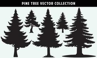 ensemble de pin des arbres silhouettes vecteur graphique pour conception