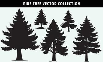 ensemble de pin des arbres silhouettes vecteur graphique pour conception