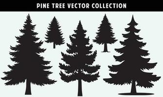 ensemble de pin des arbres silhouettes vecteur graphique pour conception