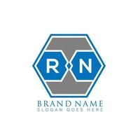 rn Créatif minimaliste lettre logo. rn unique moderne plat abstrait vecteur lettre logo conception.