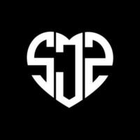 sjz Créatif l'amour forme monogramme lettre logo. sjz unique moderne plat abstrait vecteur lettre logo conception.