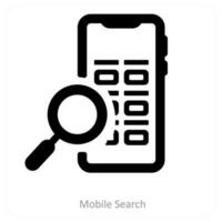 mobile chercher et trouver icône concept vecteur
