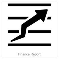 financier rapport et diagramme icône concept vecteur