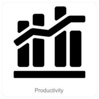 productivité et diagramme icône concept vecteur