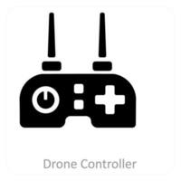 drone manette et La technologie icône concept vecteur