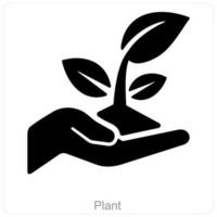 plante et la nature icône concept vecteur