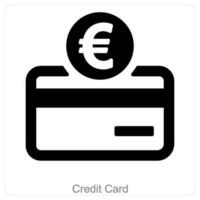 crédit carte et au m icône concept vecteur