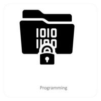 programmation et codage icône concept vecteur