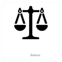équilibre et GDPR icône concept vecteur