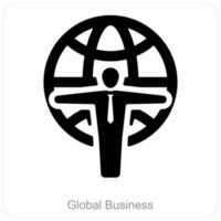 global affaires et international icône concept vecteur