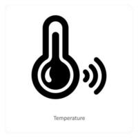 Température et faible du froid icône concept vecteur