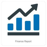 la finance rapport et diagramme icône concept vecteur
