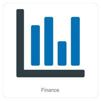 la finance et diagramme icône concept vecteur