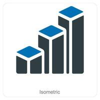 isométrique et isométrique icône concept vecteur