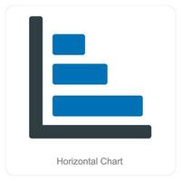 horizontal graphique et diagramme icône concept vecteur