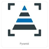 pyramide et diagramme icône concept vecteur