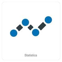 statistiques et diagramme icône concept vecteur