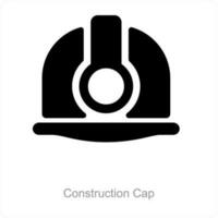 construction casquette et casque icône concept vecteur