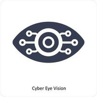 cyber œil vision icône concept vecteur