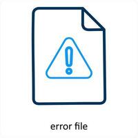 Erreur fichier et document icône concept vecteur