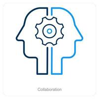 collaboration et Planification icône concept vecteur