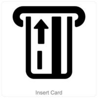 insérer carte et au m icône concept vecteur