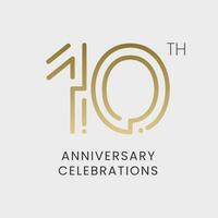 10e ans anniversaire fête icône vecteur logo conception modèle. emblème de le 10e anniversaire.