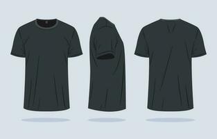 3 contour noir onck T-shirt modèle pour Hommes vecteur