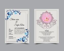 luxe élégant mariage invitation carte luxe vecteur modèle conception