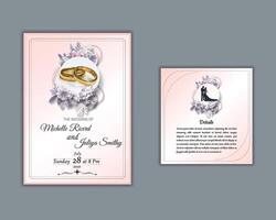 luxe élégant mariage invitation carte luxe vecteur modèle conception