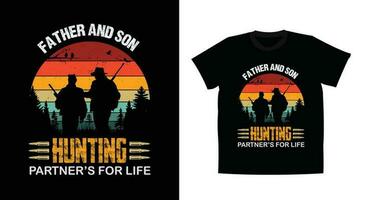 père et fils chasse T-shirt conception, chasse vecteur art, chasse amoureux citations