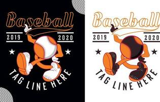 base-ball 2019 2020 taglineici, t chemise conception vecteur