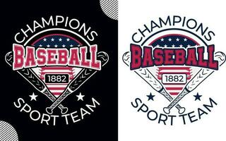 champions base-ball 1882 sport équipe, t chemise conception vecteur