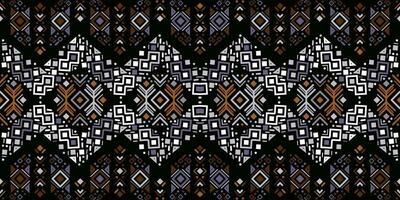 tribal ethnique sans couture rayé modèle dans aztèque style. ikat géométrique populaire décor vecteur