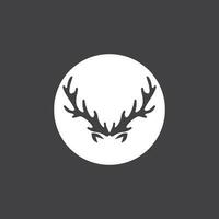 cerf bois logo modèle illustration conception vecteur