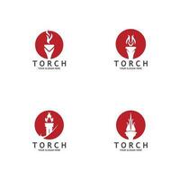 torche lumière vecteur logo conception modèle