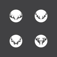 cerf bois logo modèle illustration conception vecteur