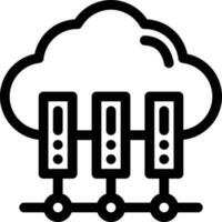 nuage serveur ligne icône pour Télécharger vecteur