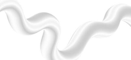 abstrait gris et blanc 3d liquide ondulé bannière vecteur